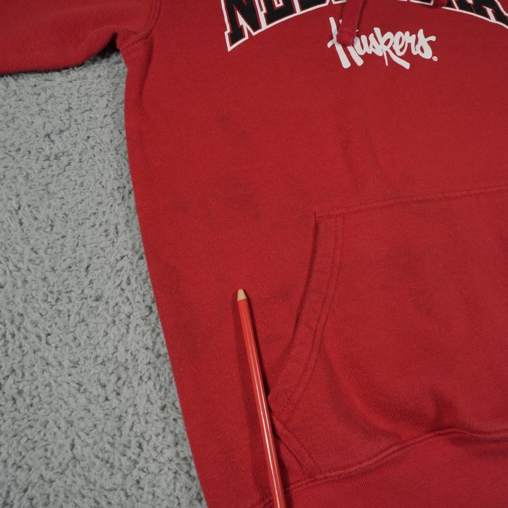 Nebraska Huskers Hoodie Mens Small Russell University of Nebraska Red Pullover‎ - Picture 6 of 9
